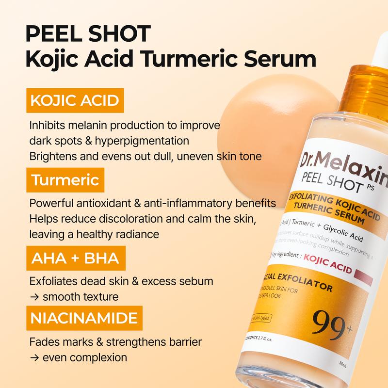 Body & Face Peel Shot Duo - Rice Peel Glow Ampoule & Kojic Acid Turmeric Spray